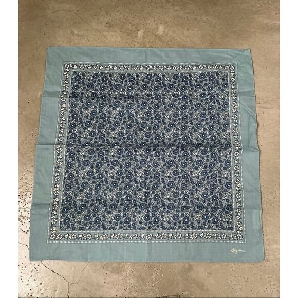 Sezane Cotton Square ScarfBlue